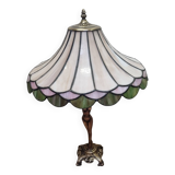 Art Deco lamp, bronze & glass paste