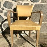 Paire de fauteuils bridge jaunes
