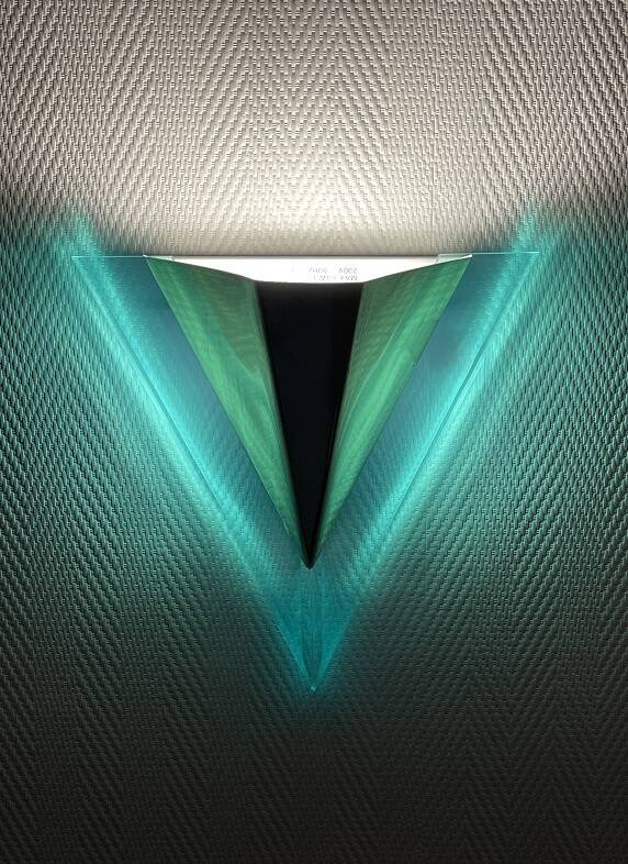 Pair of wall lights with geometric design from the 80s