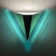 Pair of wall lights with geometric design from the 80s