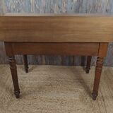 Wooden desk with turned feet