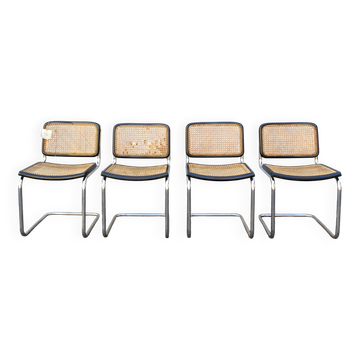 Rare chaises Cesca, version précoce tissée à la main avec assise courbée des années.