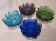 Vintage coloured glass bowls