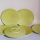 Six vintage Czech ceramic dessert plates