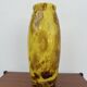Large marbled yellow Art Deco vase