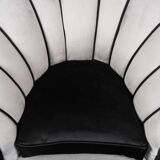 Armchair in gray velvet 50