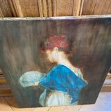 Oil on canvas portrait of a woman