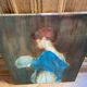 Huile sur toile portrait de femme