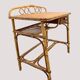 Vintage rattan and bamboo desk or dressing table (81x47 cm) – Riviera style,
