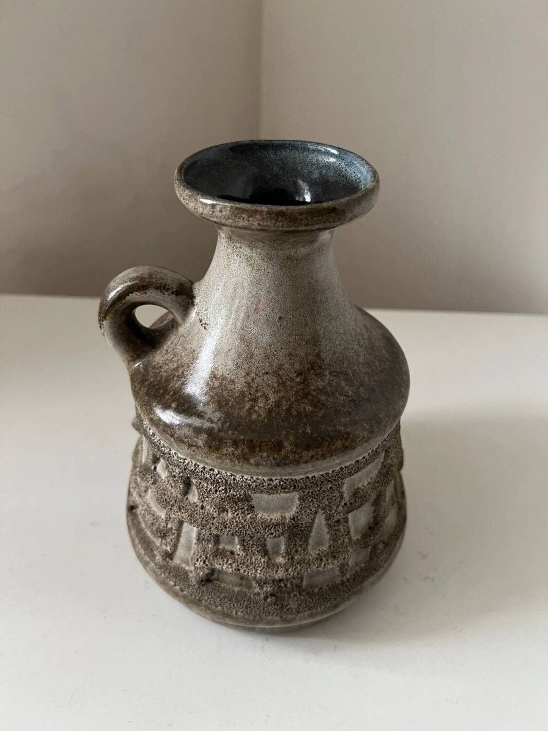 Vintage stoneware vase by VBE Strehla, Germany