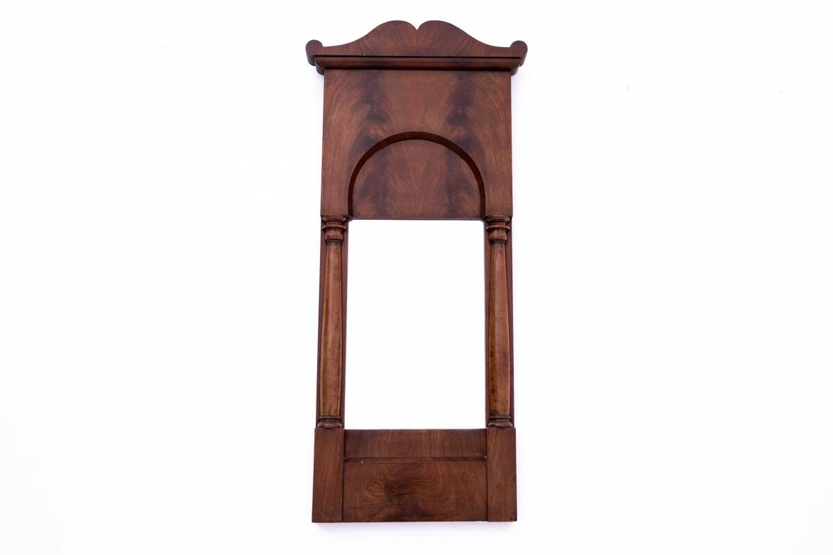 Mahogany mirror from the late 19th century, Northern Europe.