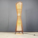 Vintage italian bamboo floor lamp, 1960s