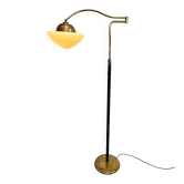 Art Deco brass floor lamp with adjustable height