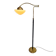 Art Deco brass floor lamp with adjustable height