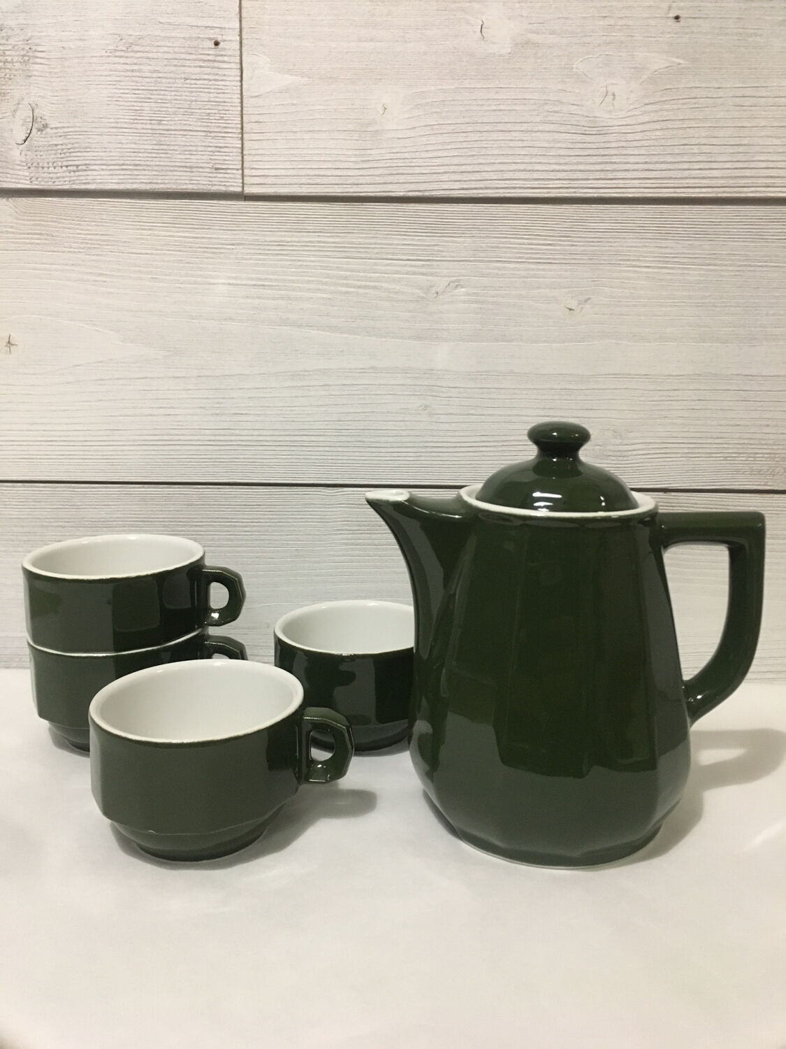Green coffee cups