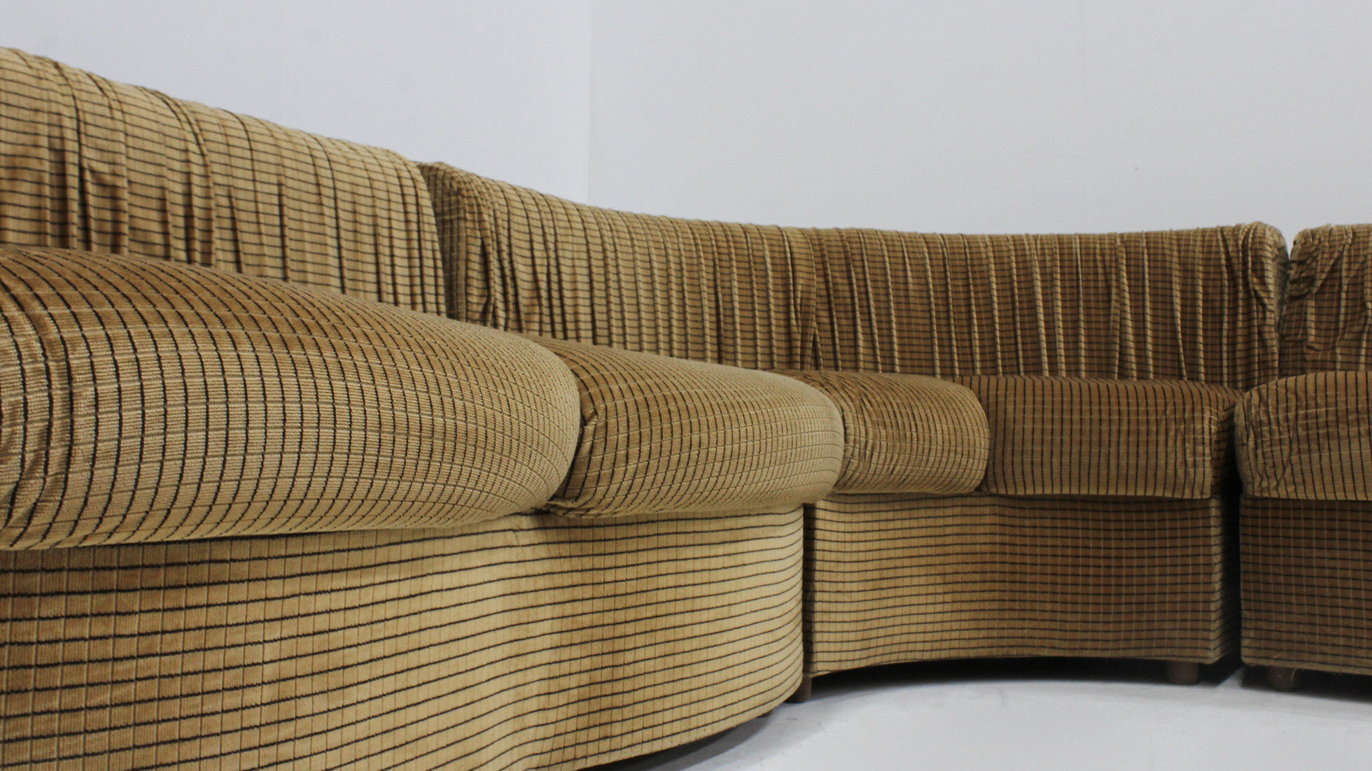 Vintage Italian curved modular sofa 1970s