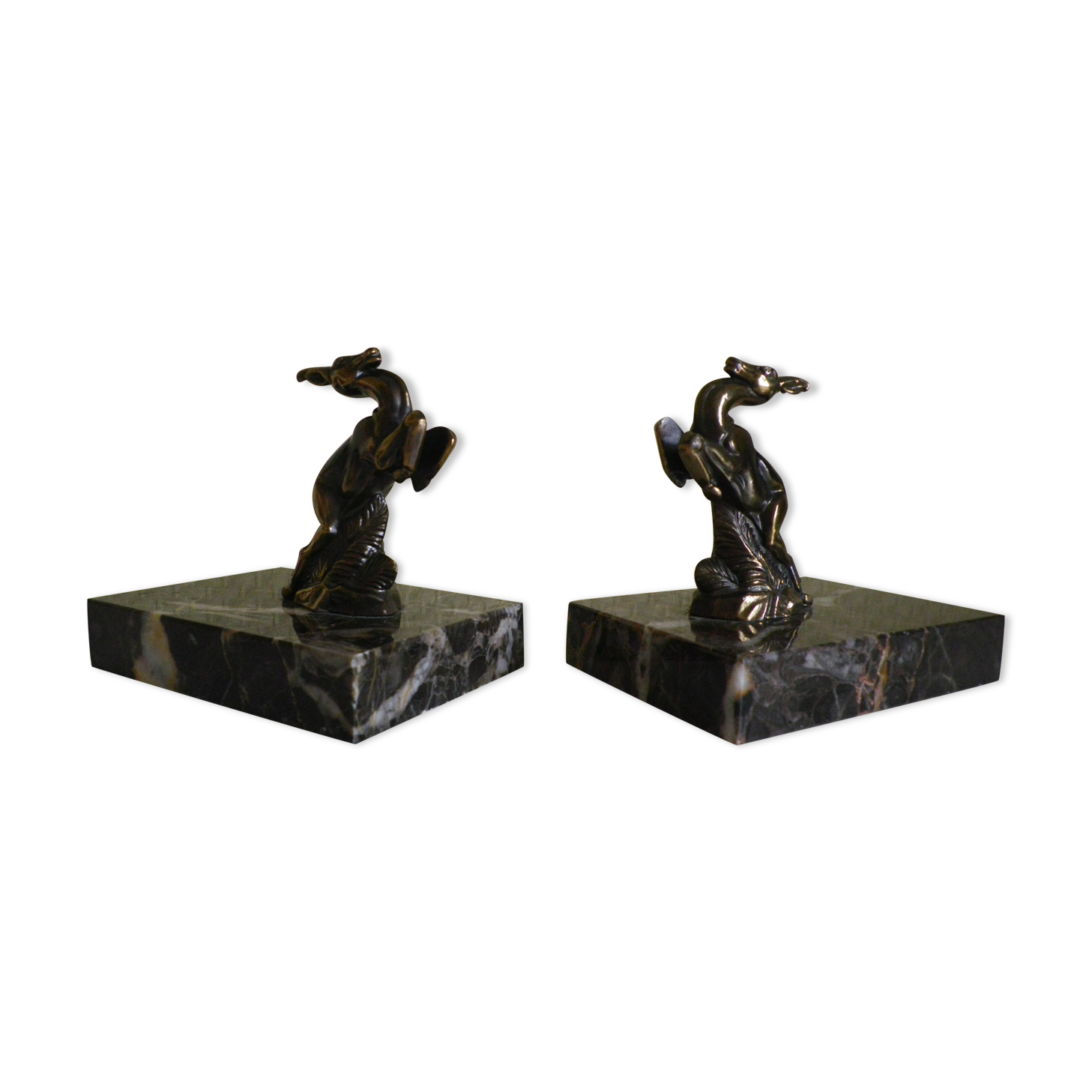 Bookend with antelopes