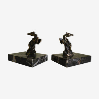 Bookend with antelopes