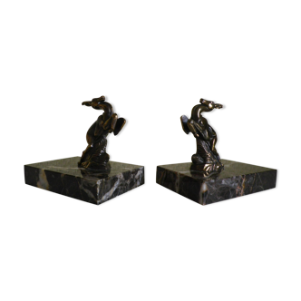 Bookend with antelopes