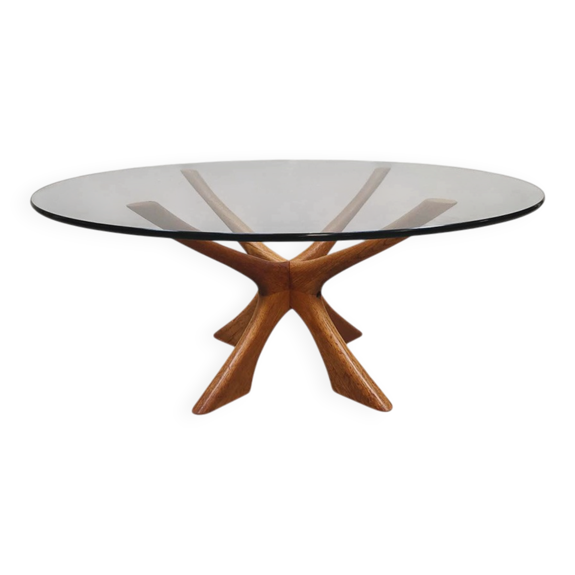 Table basse ronde vintage 'T118' Illum Wikkelsø pour Niels Eilersen