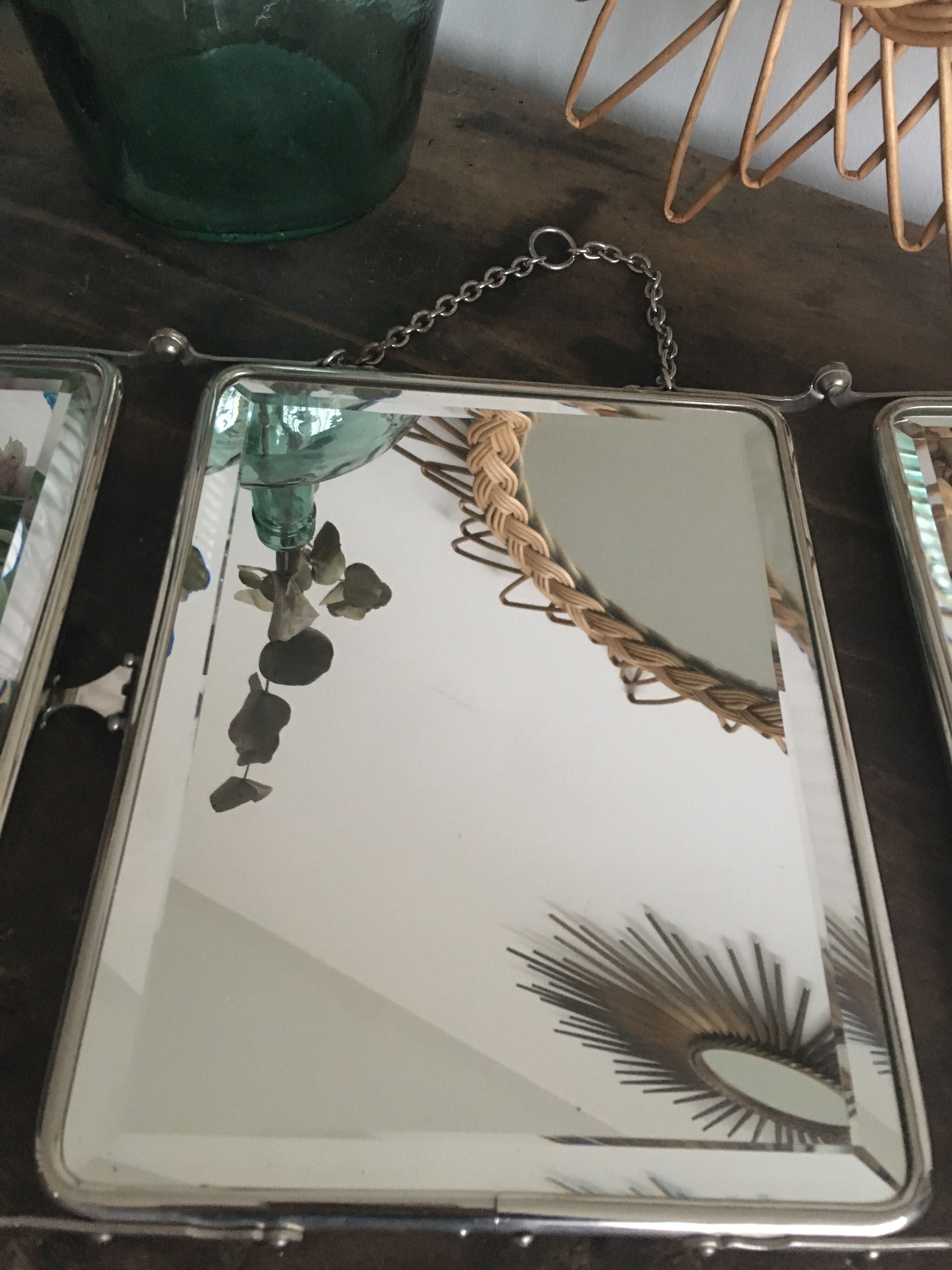 Barber triptych mirror 22.5 x 57cm