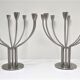 Pair of metal candlesticks model Stockholm design Hagberg Ikea vintage