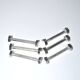 Set of 6 modernist industrial design silver metal nut and bolt knife rests