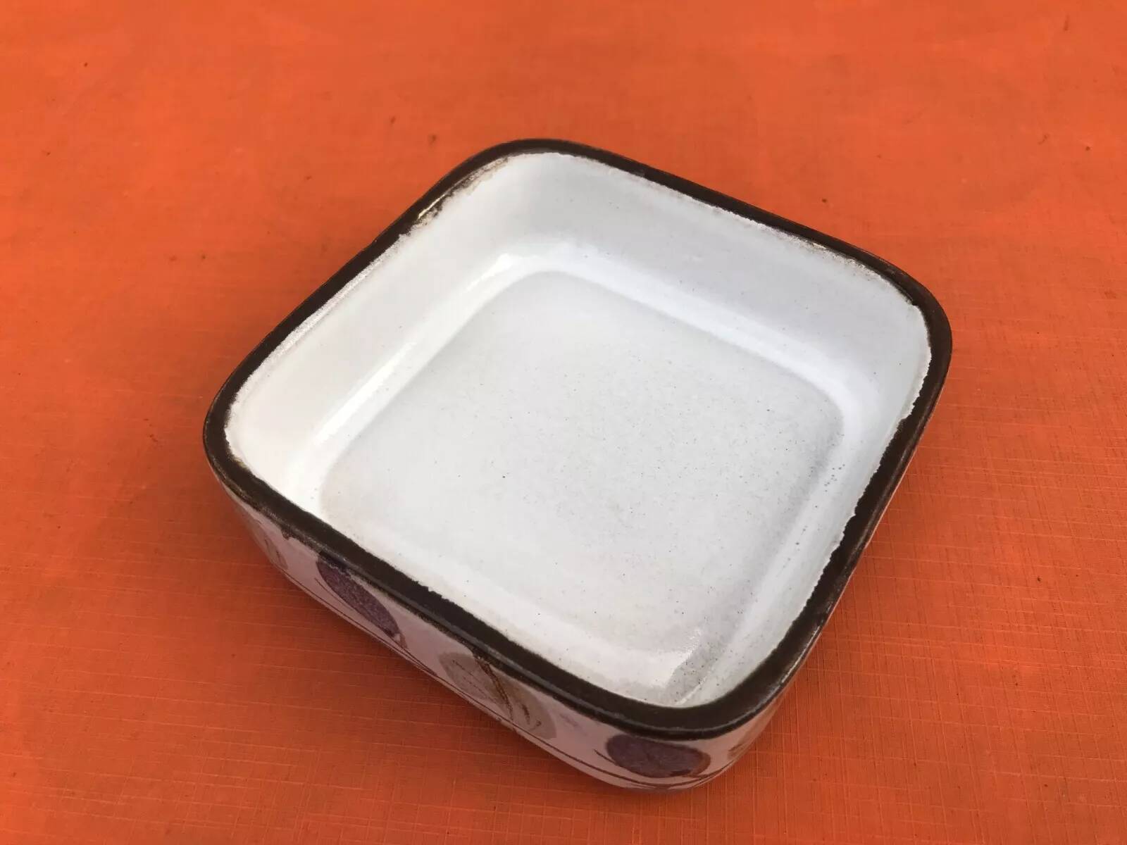 Niderviller Earthenware Dish Manufacture France "Plums" Collection