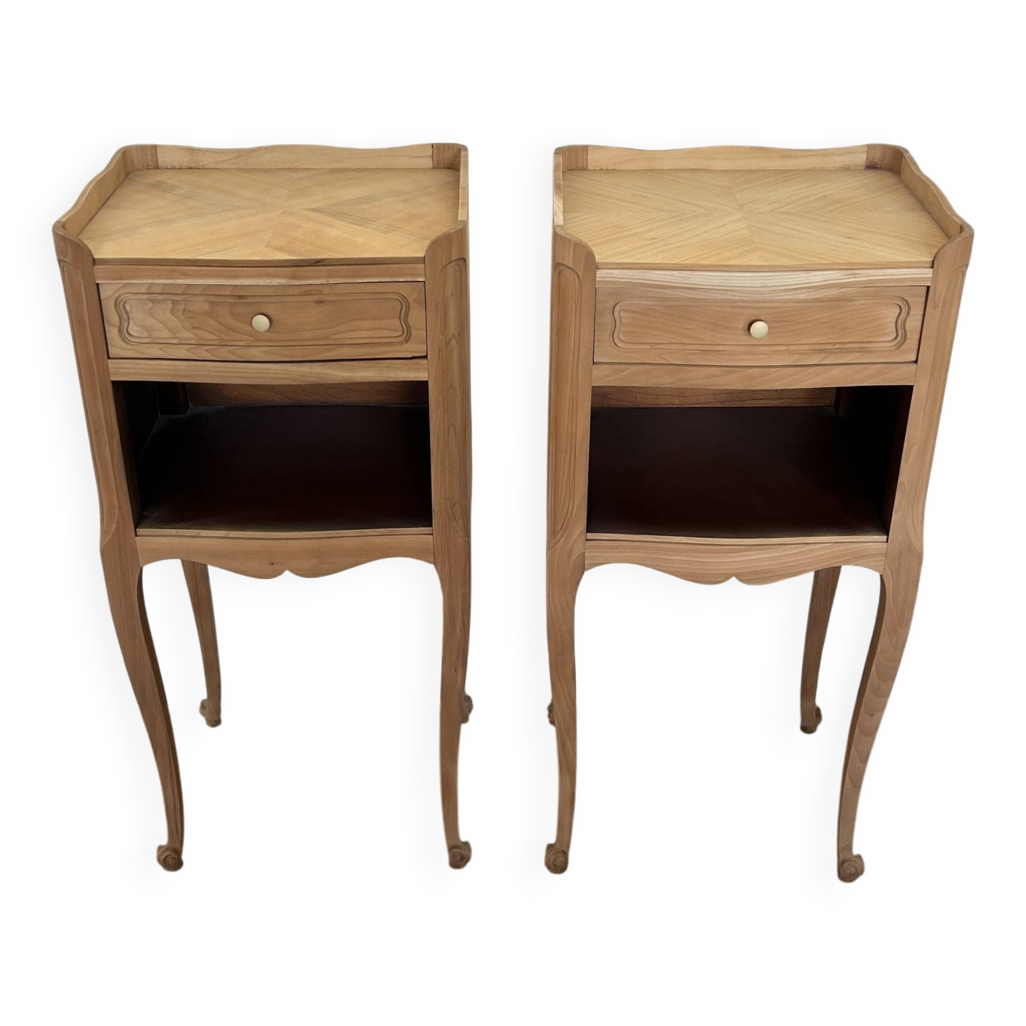 Pair of airbrushed bedside tables