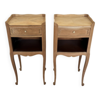 Pair of airbrushed bedside tables