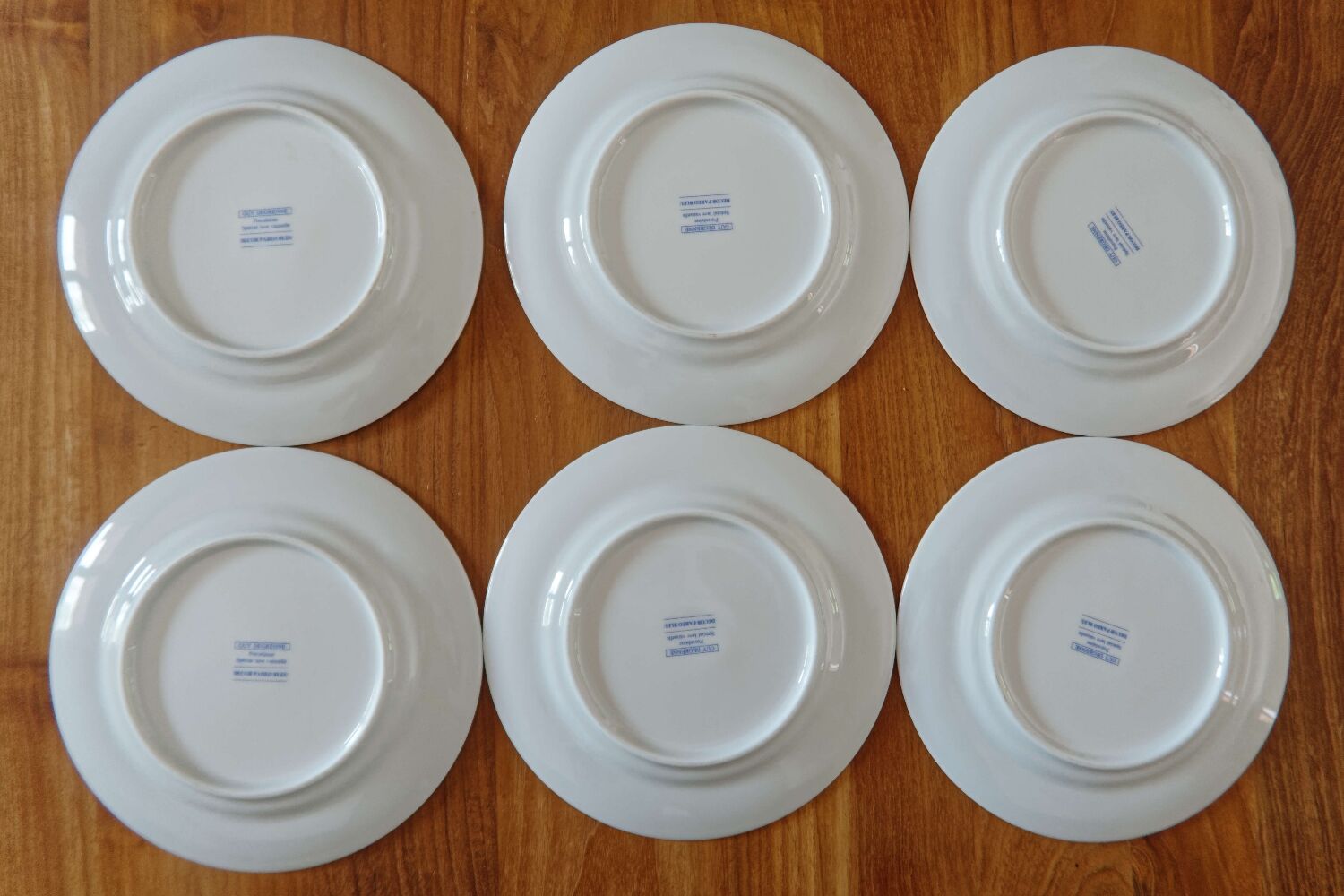 Lot 6 dessert plates Guy Degrennr Paréo collection