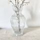 Vase haut vintage en verre moulé