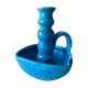 Candle holder fat lava blue