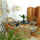 Lounge set in rattan 70s