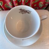 Tasse et sous-tasse fleurs marron Vaisselle anglaise