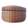 Boîte de rangement vintage en bambou tressé et osier