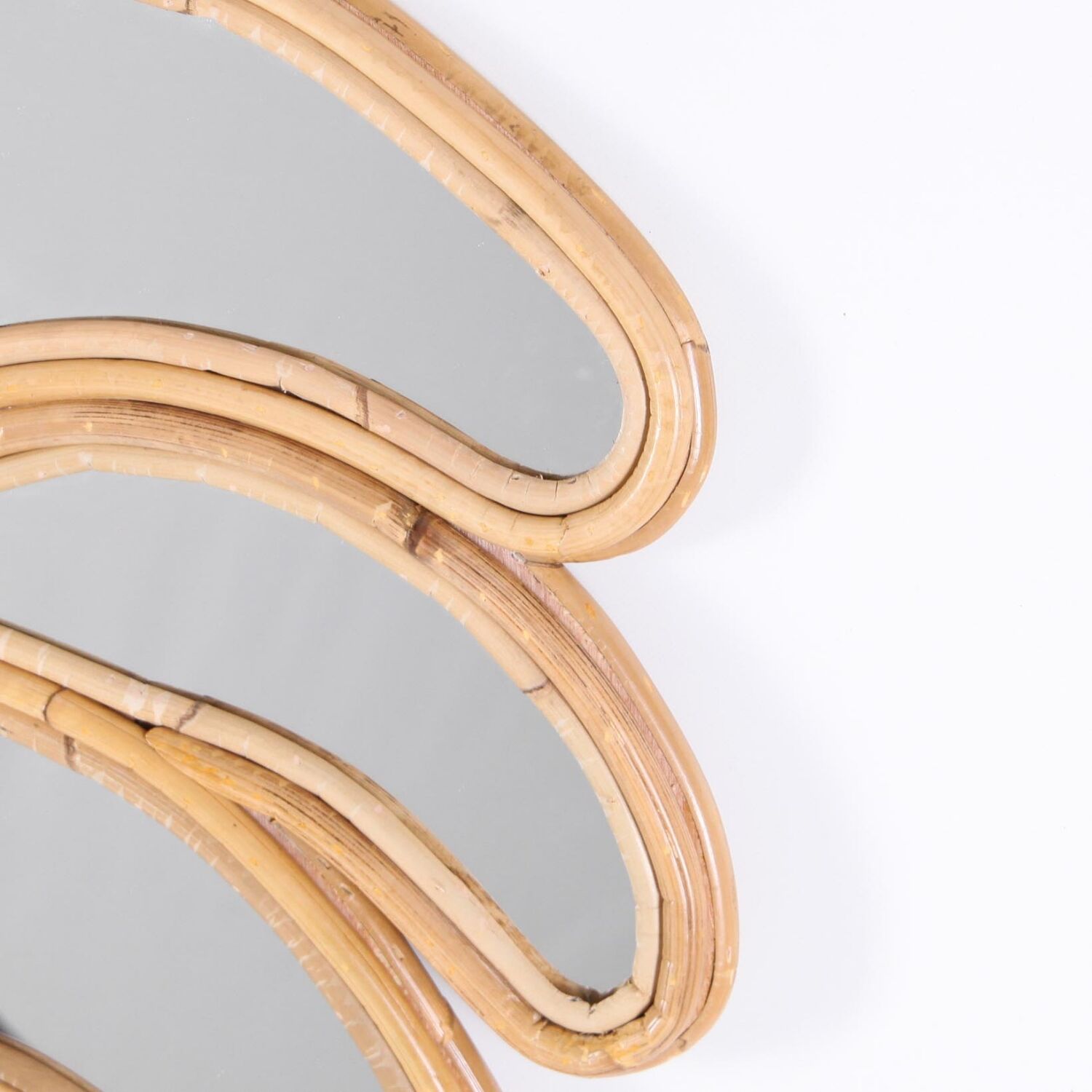 Pair of rattan mirrors 61x113cm