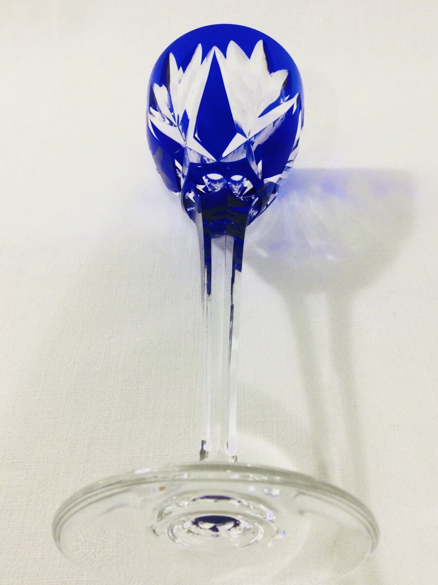 Set of 5 Rhine Roemer wine glasses in Saint-Louis crystal model Monaco