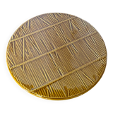 Antique Trivet GIEN Creation VAL D’OR Ceramic Straw Decor Fran