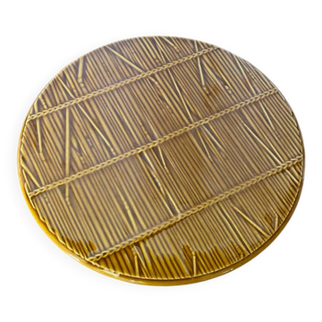 Antique Trivet GIEN Creation VAL D’OR Ceramic Straw Decor Fran