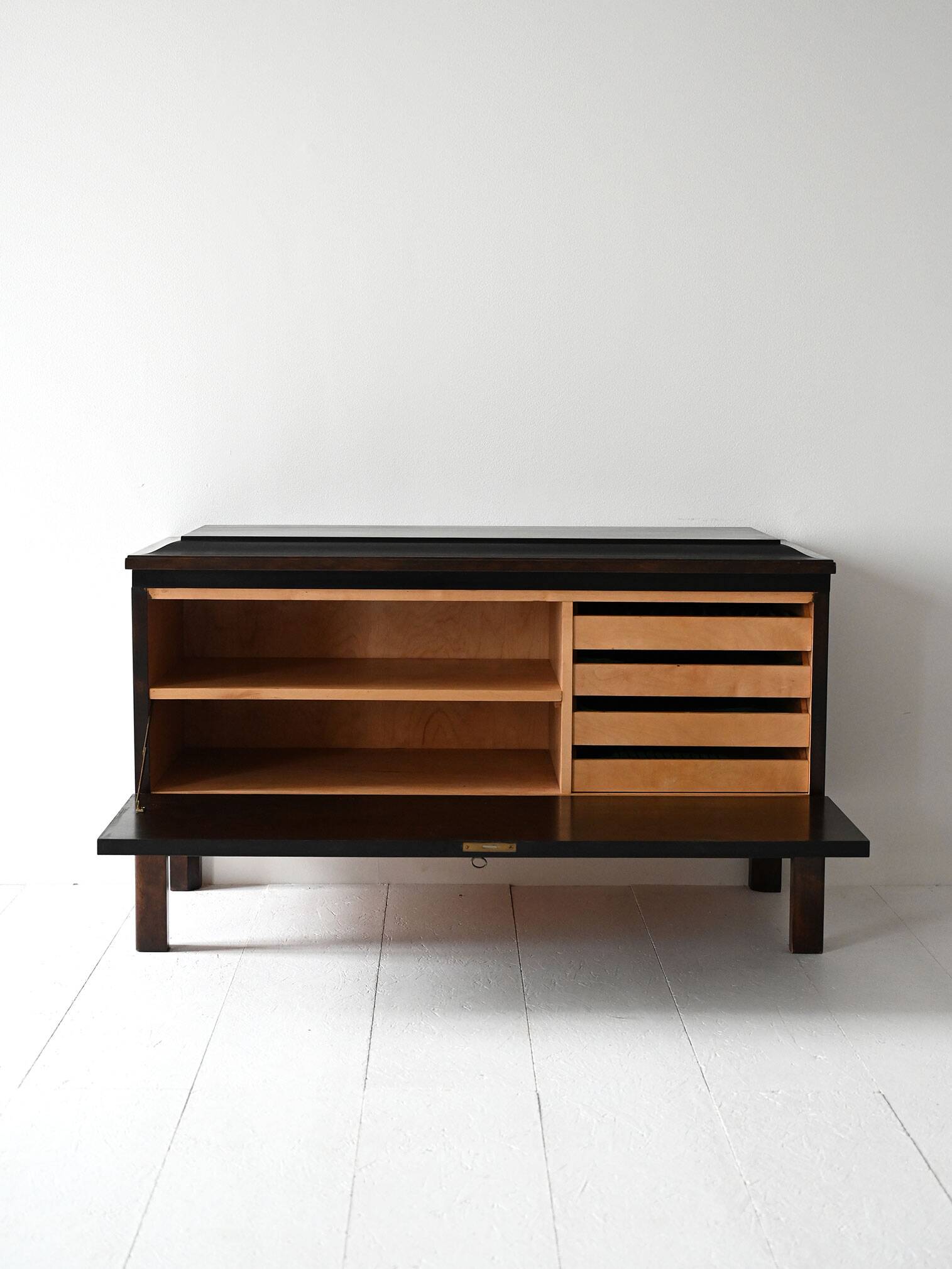 1930s Scandinavian Art Deco burlwood sideboard