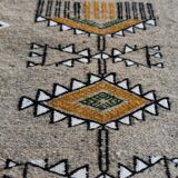 Tapis gris fait main en laine naturelle 70x110cm