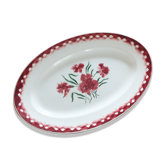 Oval dish 50s Digoin Sarreguemines Mignardise