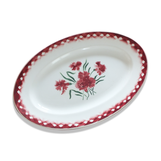Oval dish 50s Digoin Sarreguemines Mignardise