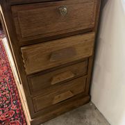 Antique oak drugstore furniture