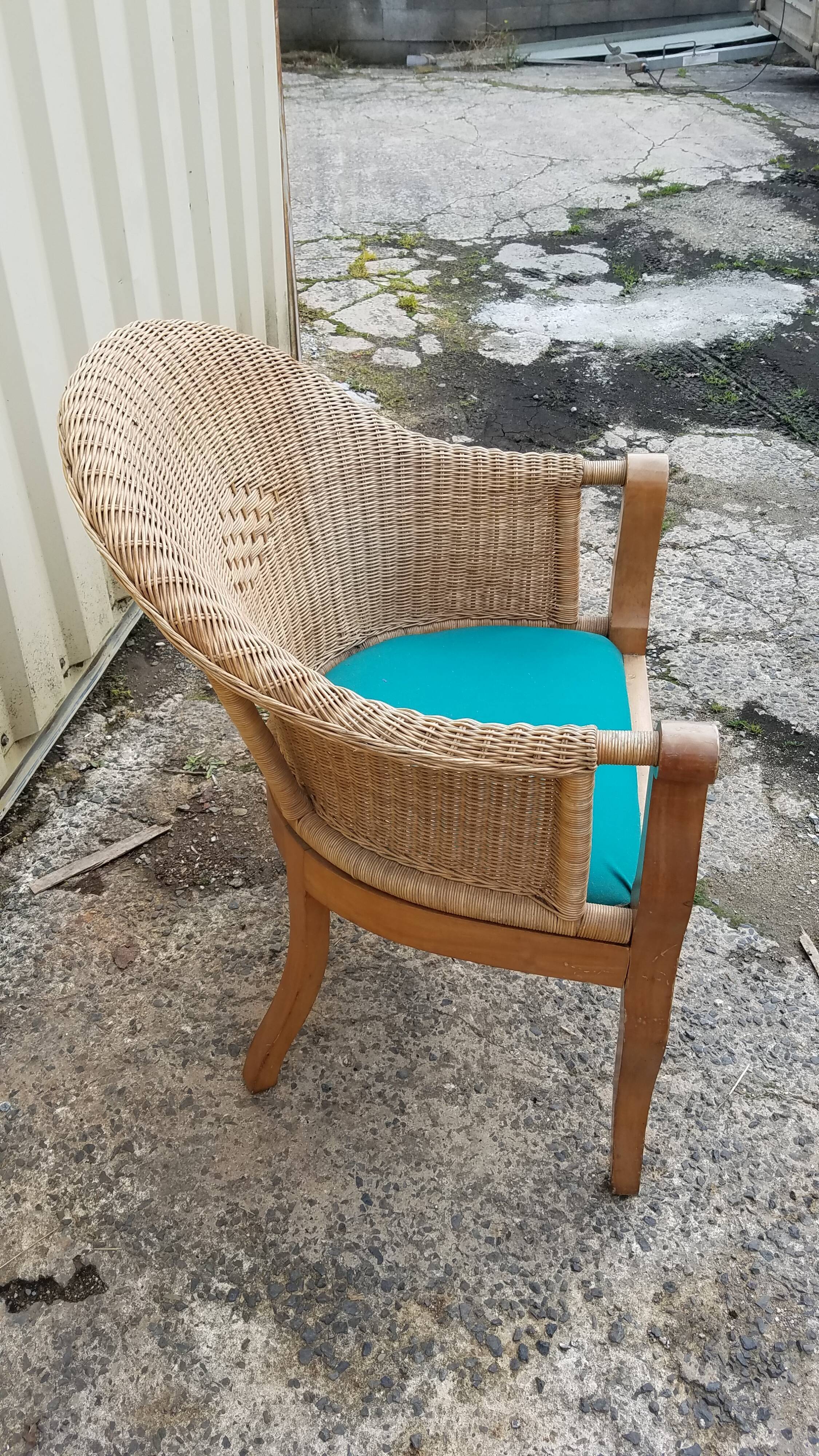 Wicker armchair