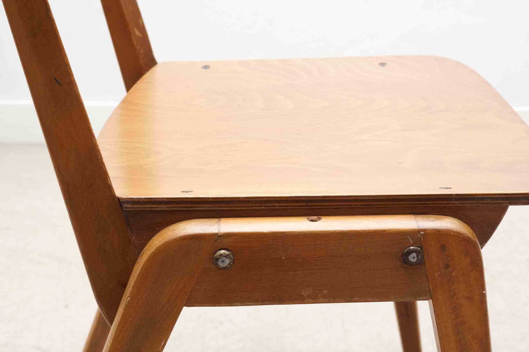 Scandinavian style oak bistro chair