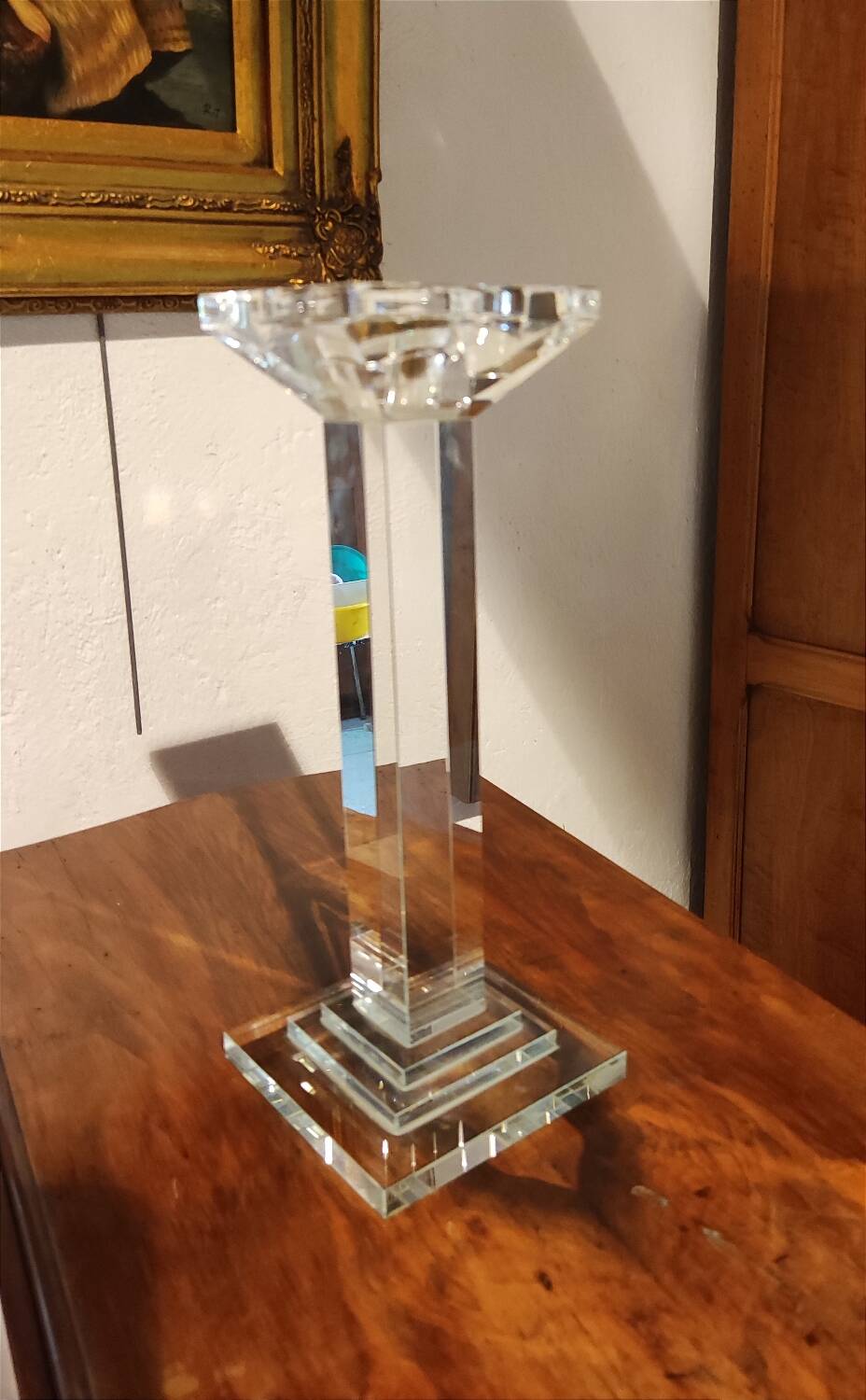 Large Crystal Candle Holder - Contemporary