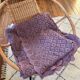 Vintage mauve lilac crocheted bedspread
