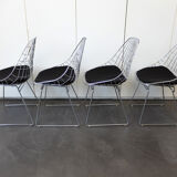 Four vintage SM05 chairs chromed by Cees Braakman for Pastoe, 1960-70